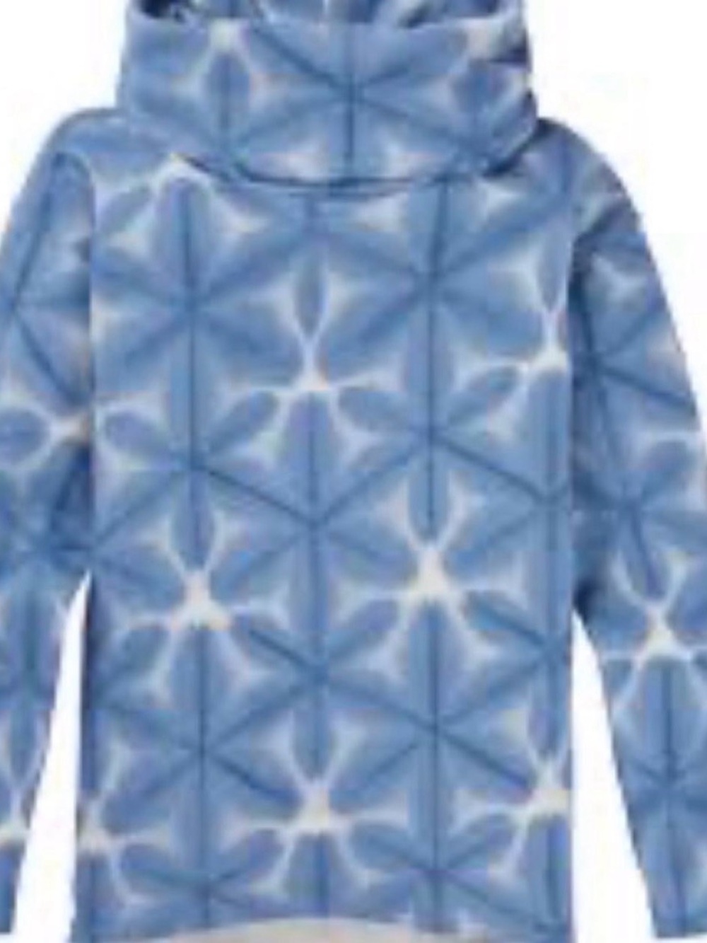 Burton Light Blue Japanese Sekki Shibori Print Hooded Sweatshirt